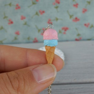 Náramek - růžovo-modrá zmrzlina