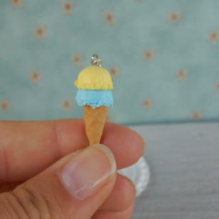 Náramek - modro-žlutá zmrzlina
